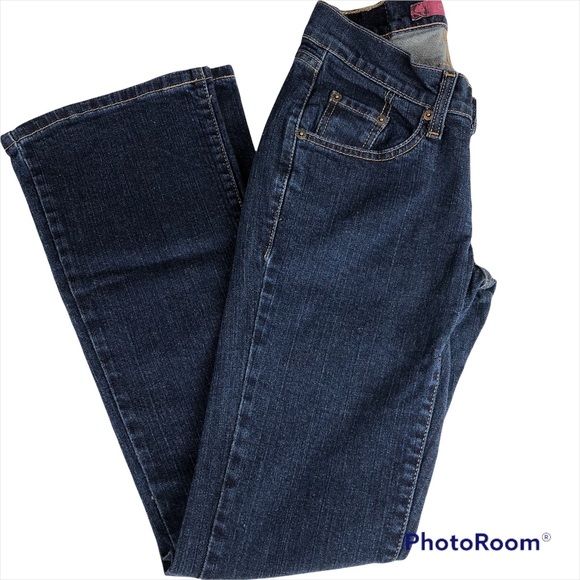 Levi Curvy 1M Jeans Bootcut Blue Denim 5 Pocket Zip Up - Picture 2 of 8